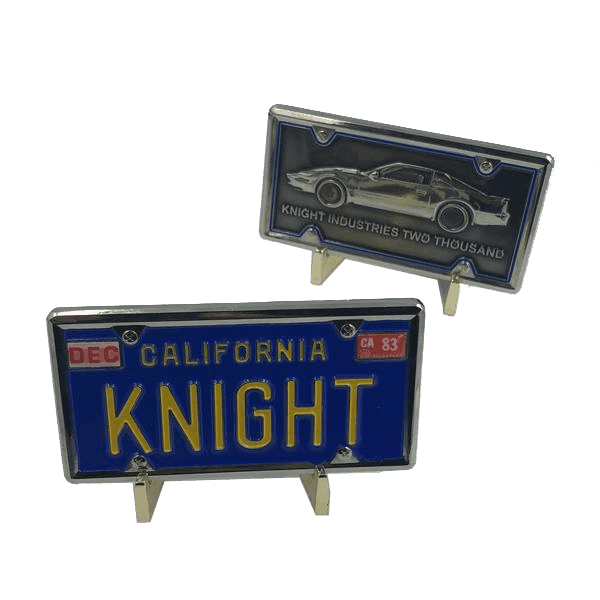 KK-017 Knight Rider KITT License Plate Challenge Coin Medallion - 