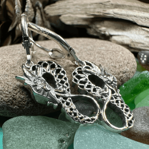 Iorna Celtic Dragon Earrings - 