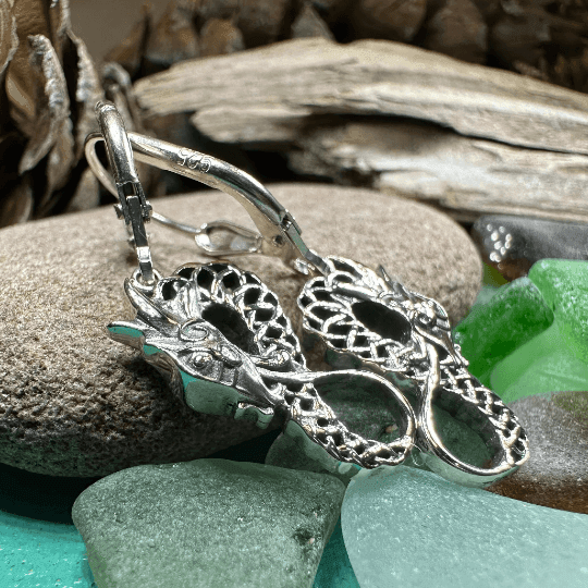 Iorna Celtic Dragon Earrings - 