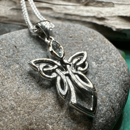 Anja Celtic Angel Necklace - Amethyst