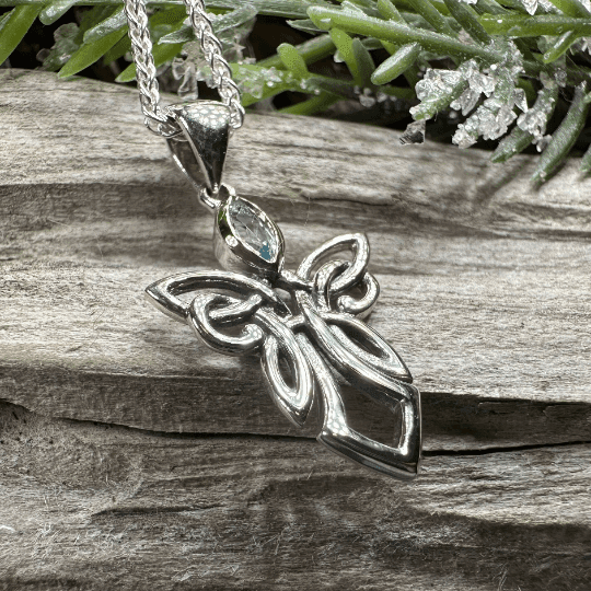 Anja Celtic Angel Necklace - Amethyst