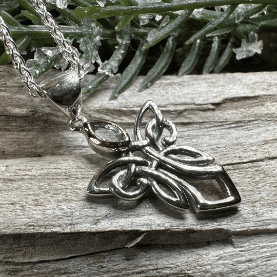 Anja Celtic Angel Necklace - Amethyst
