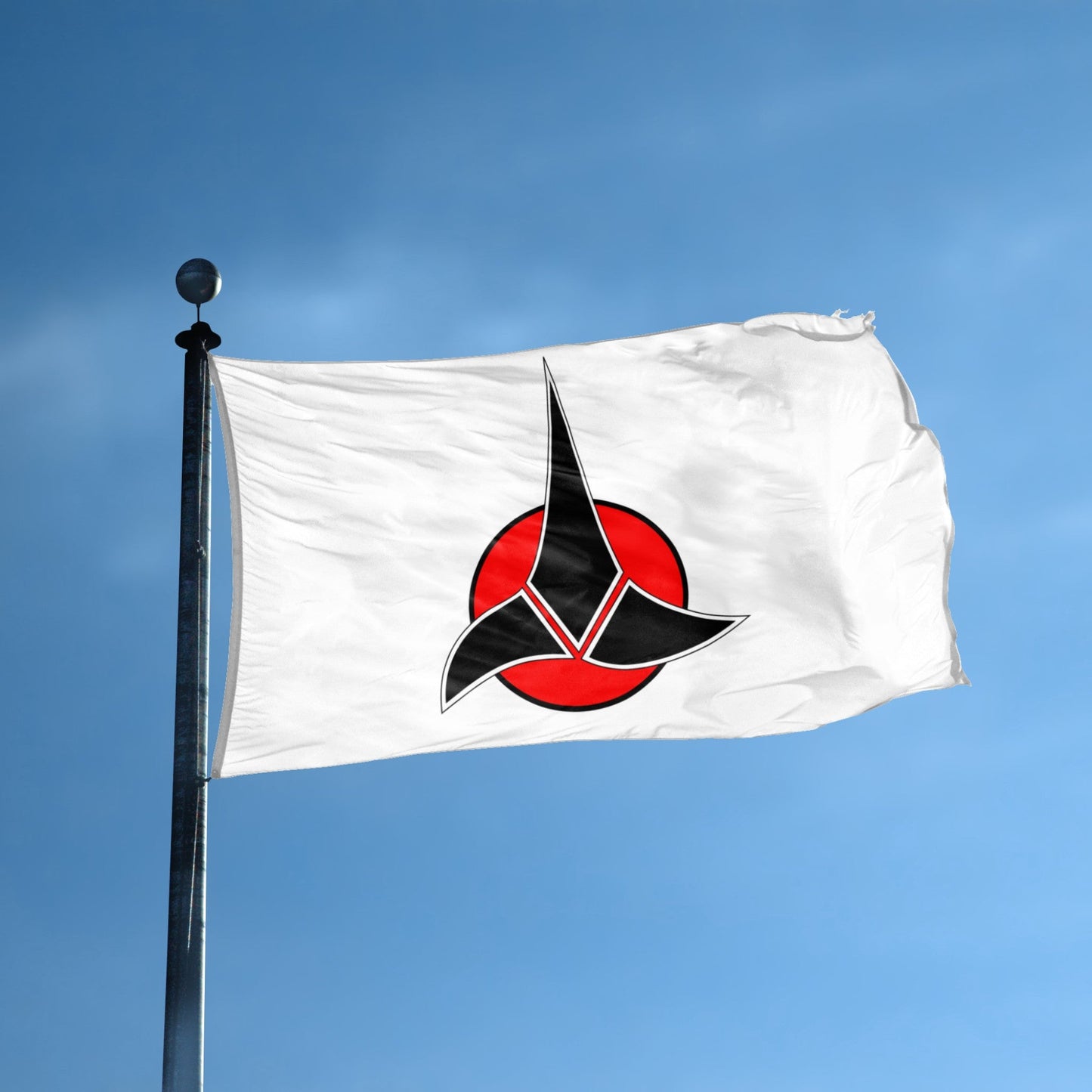 Star Trek Klingon Symbol Flag (White)