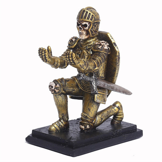 Knight Skeleton Pen Holder Home Decoration Resin