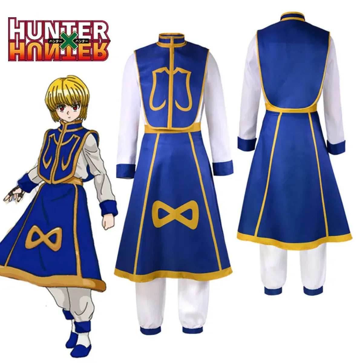 Kurapika Cosplay Costume – Hunter x Hunter Outfit with Wig & Chains - S / Wig Only