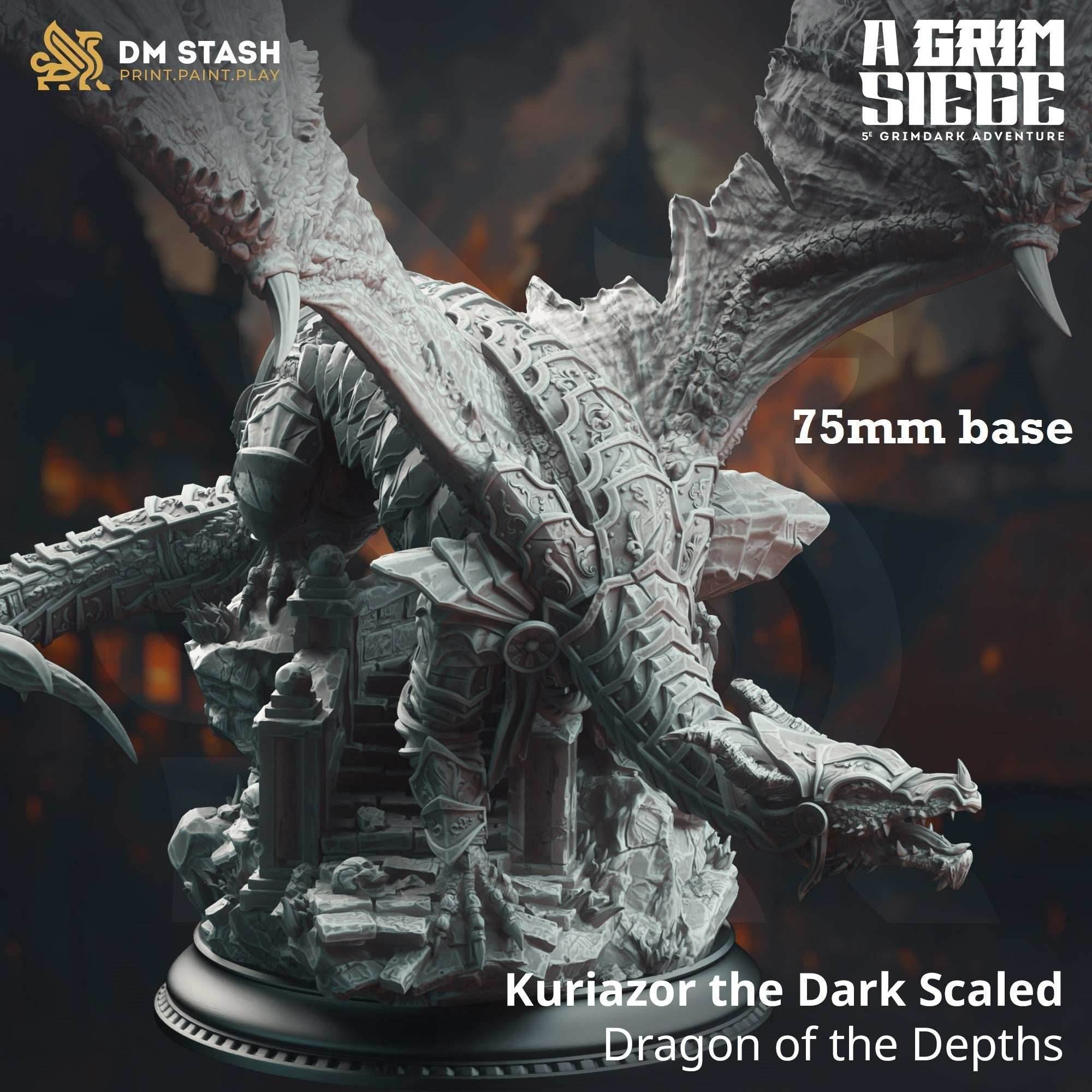 Kuriazor the Dark Scaled, Dragon of the Depths - 