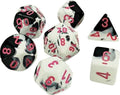 Gemini Polyhedral Black-White/Pink 7-Die Set - 
