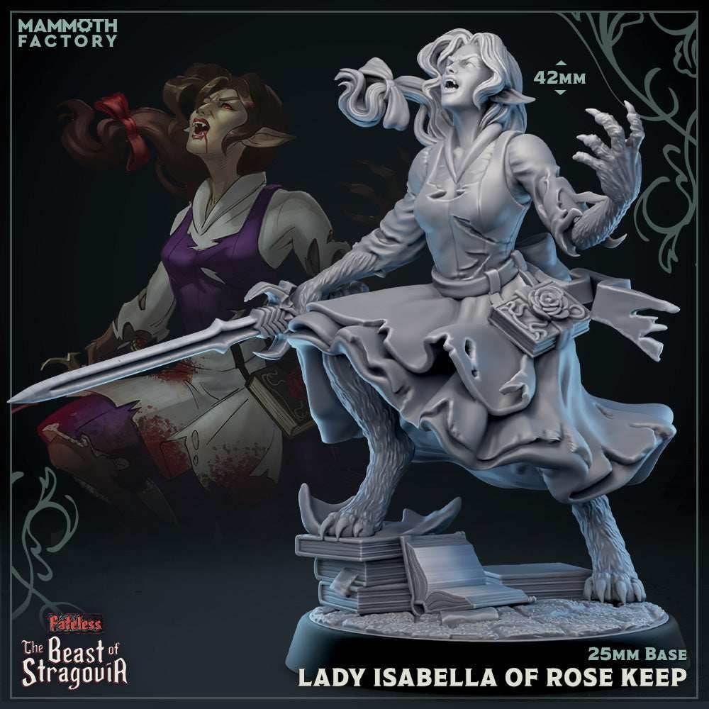 Lady Isabella of Rose Keep (Female Werewolf Scholar) - 