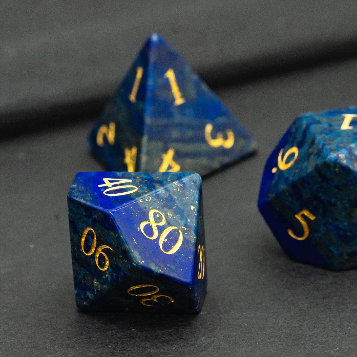 Lapis Lazuli Gemstone Dice Set - 