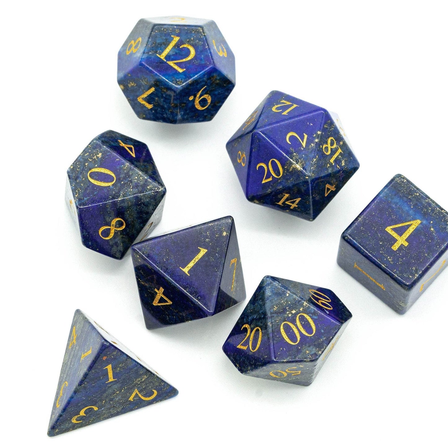Lapis Lazuli Gemstone Dice Set - 
