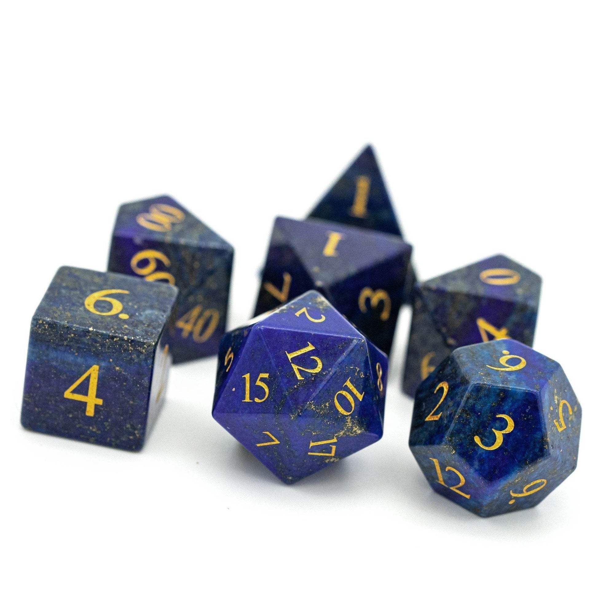 Lapis Lazuli Gemstone Dice Set - 