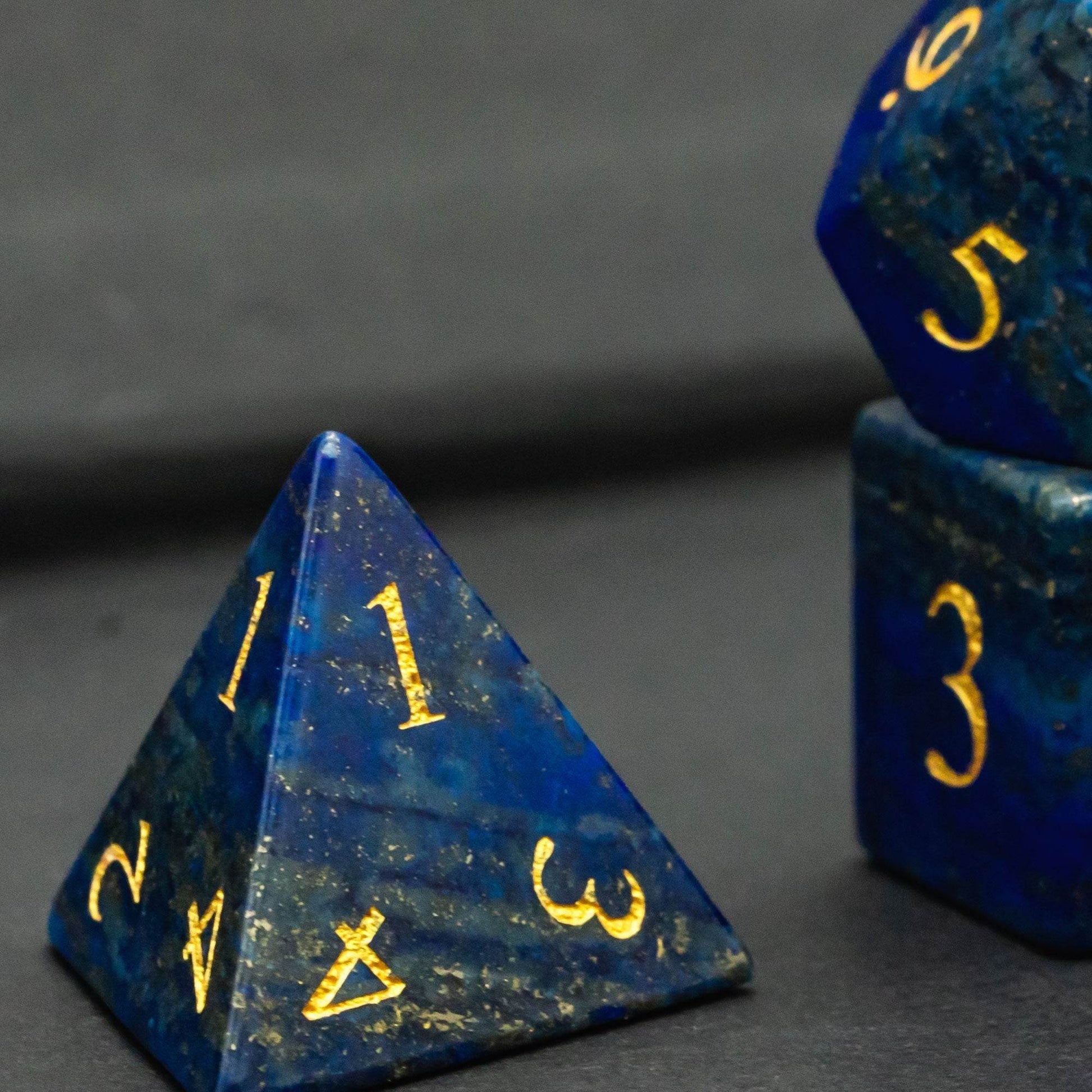 Lapis Lazuli Gemstone Dice Set - 