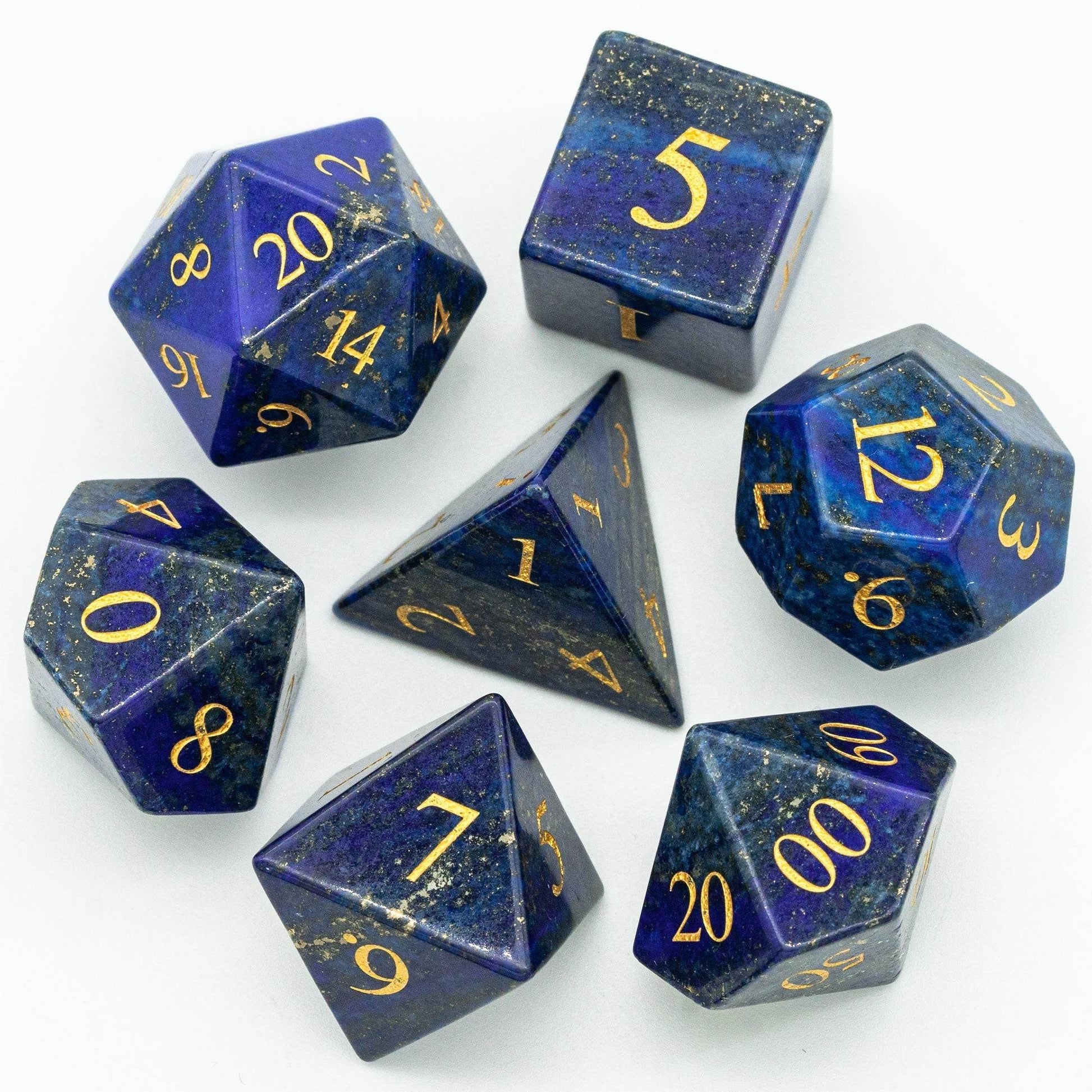 Lapis Lazuli Gemstone Dice Set - 