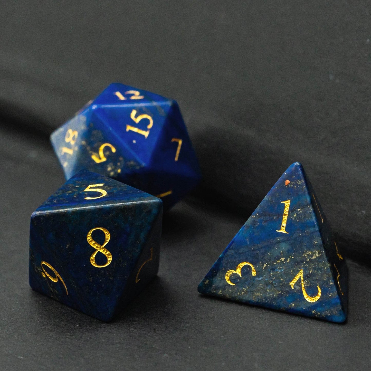 Lapis Lazuli Gemstone Dice Set - 