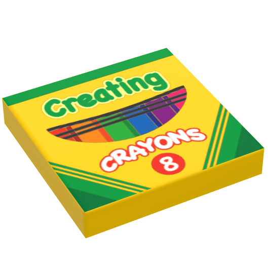Creating Crayons Large Box (2x2 Tile) made using LEGO parts - 