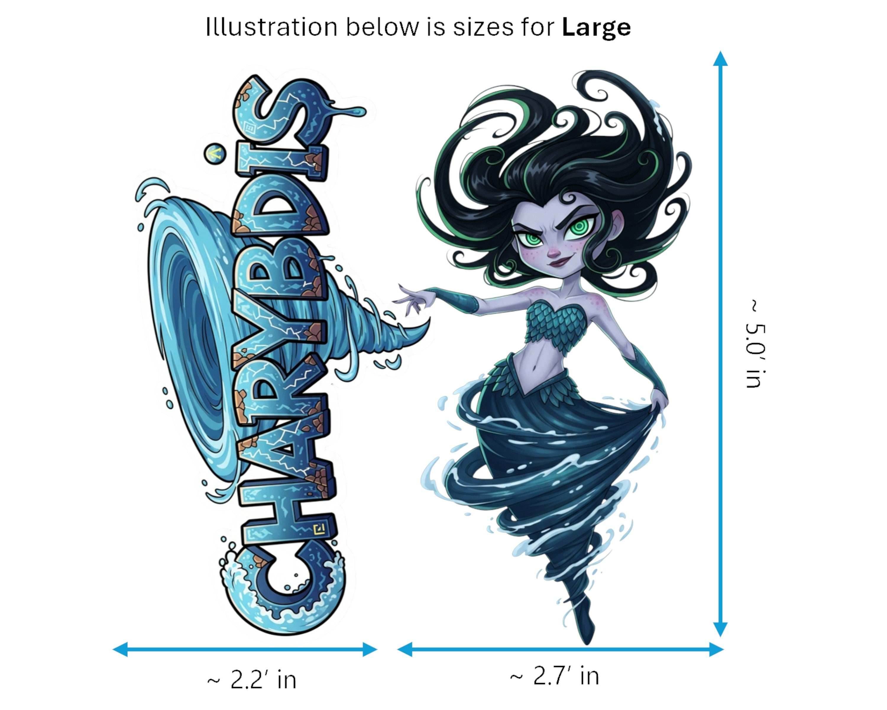 Charybdis Sticker and Magnet - Living Whirlpool Mythkins™ – Greek Sea Monster | Waterproof & UV-Proof - Sticker / Large