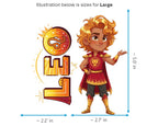 Leo Sticker and Magnet - the Regal Lion Horoskins™ – Zodiac Fire Sign | Waterproof & UV-Proof - Sticker / Large