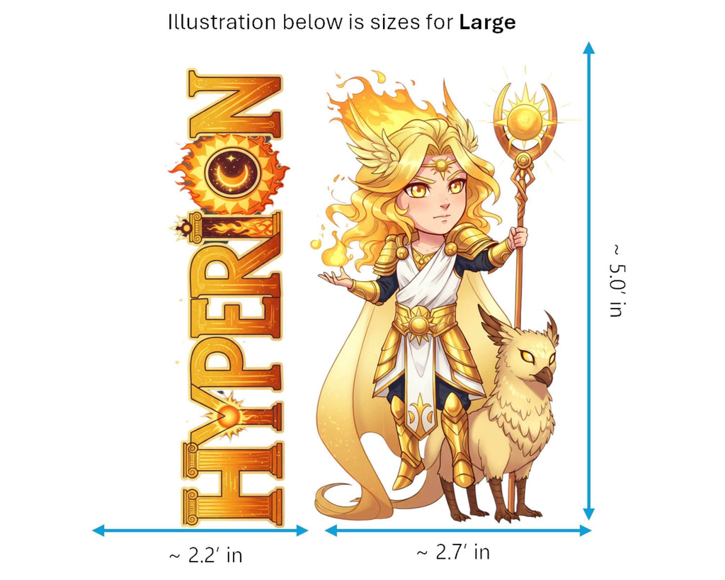 Hyperion Sticker and Magnet - Lord of Light Mythkins™ – Titan God of Light | Waterproof & UV-Proof - Sticker / Large
