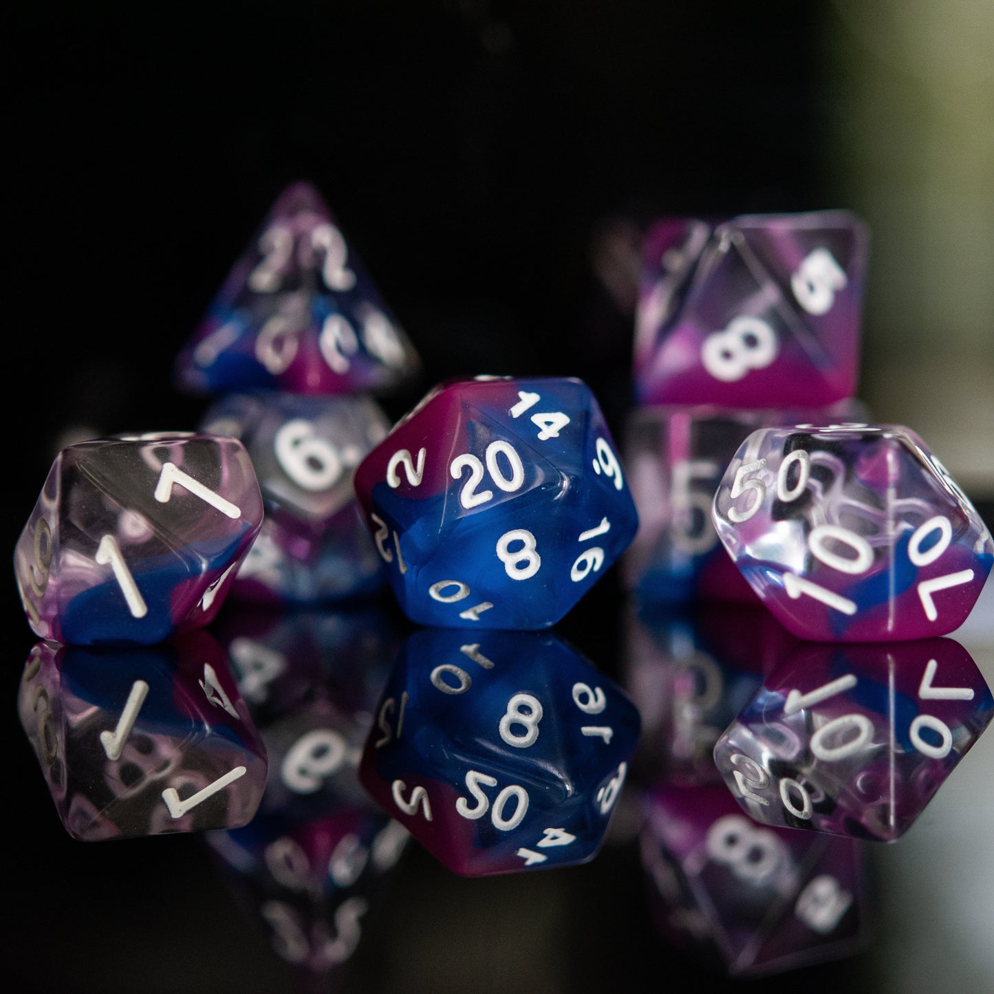 Lava Lamp Acrylic Dice Set