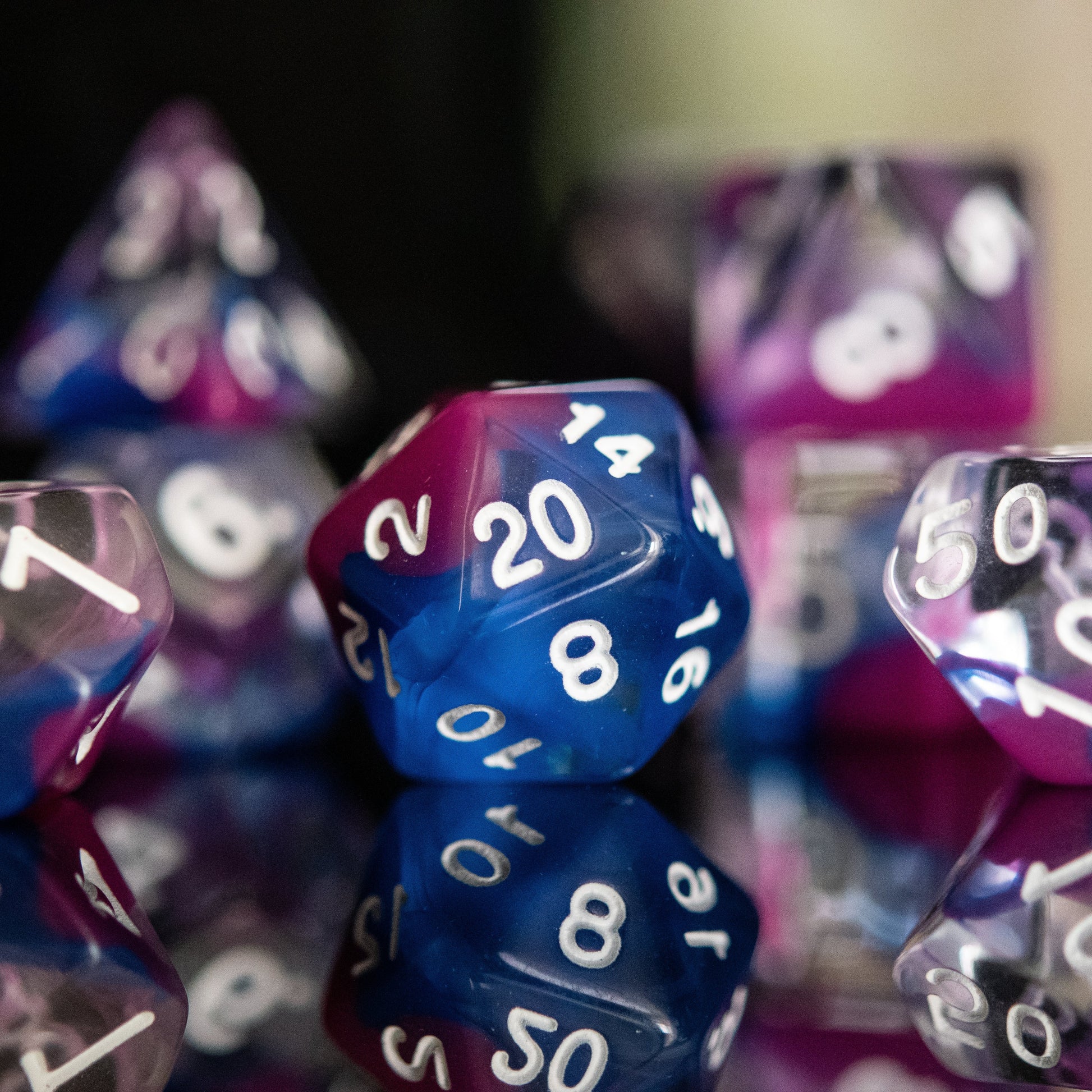 Lava Lamp Acrylic Dice Set