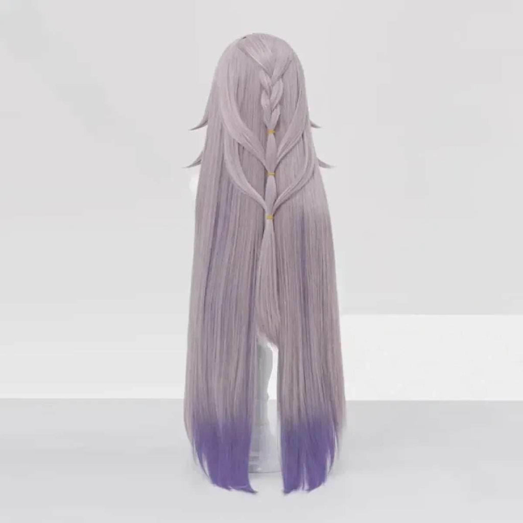 Lavender Herta Cosplay Wig – Long Straight Gradient Purple Hair - Wig and free wig cap / One Size