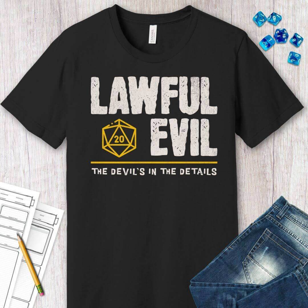 Lawful Evil Shirt - DnD Alignment T-shirt - Black / S