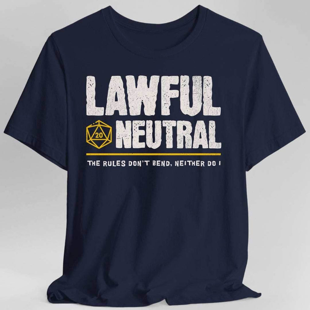 Lawful Neutral Shirt - DnD Alignment T-shirt - Navy / S