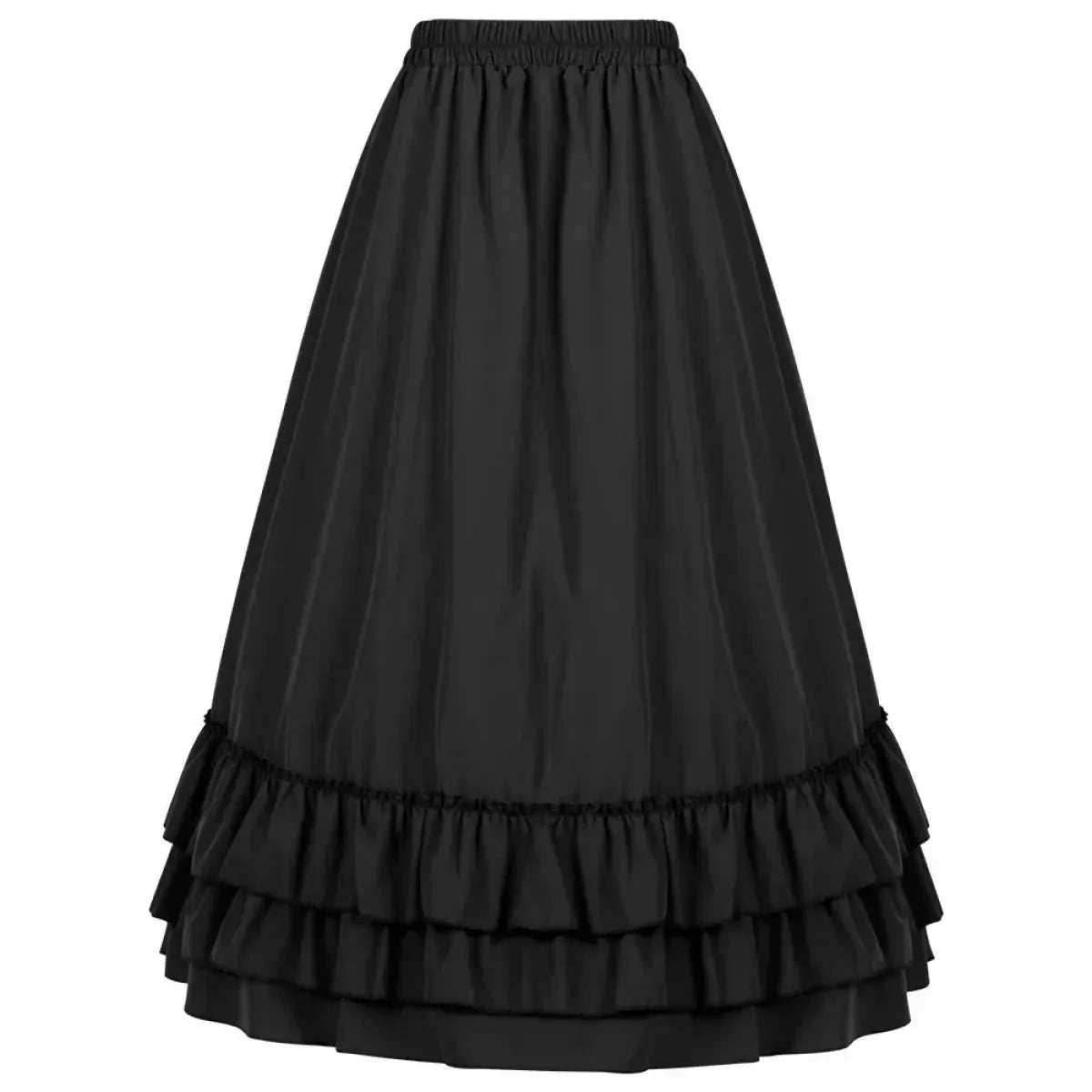 Layered Steampunk Skirt – Victorian Ruffles Cosplay Gothic - Brown / L