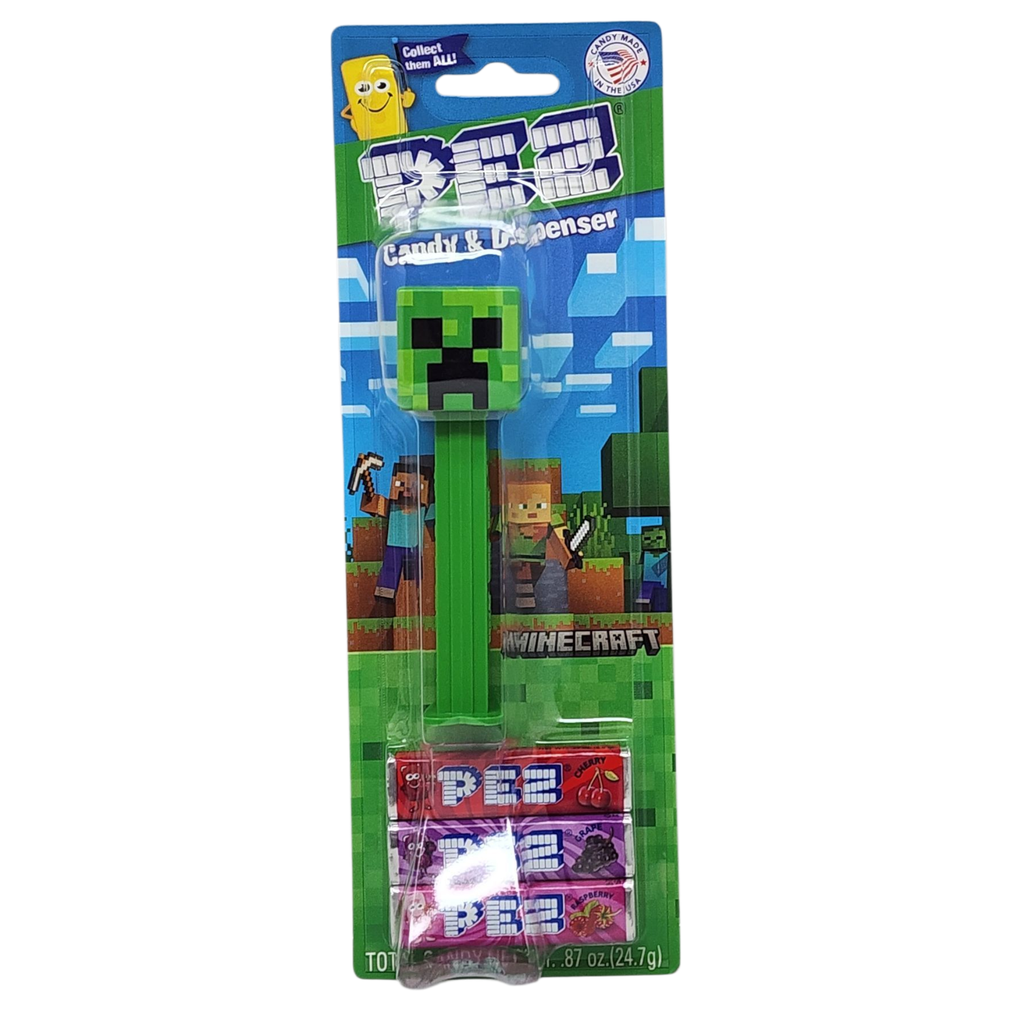 Minecraft PEZ Collection with 3 Candy rolls - Creeper
