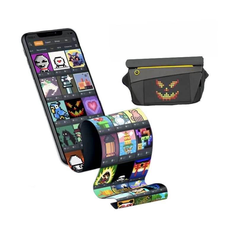 LCD Pixel Messenger Bag - 