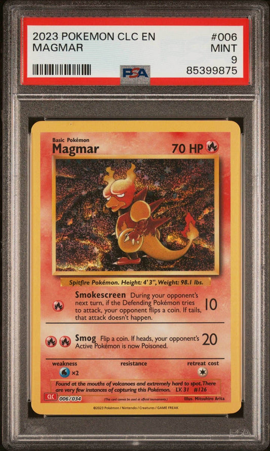 2023 POKEMON CLASSIC CHARIZARD & HO-OH ex DECK MAGMAR #6 PSA 9 - 