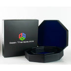 Leather Dice Vault With Lid, Storage for 5 Sets of Dice, and Staging Area (Red, Green, Blue, Purple) - Red