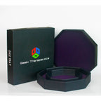 Leather Dice Vault With Lid, Storage for 5 Sets of Dice, and Staging Area (Red, Green, Blue, Purple) - Red