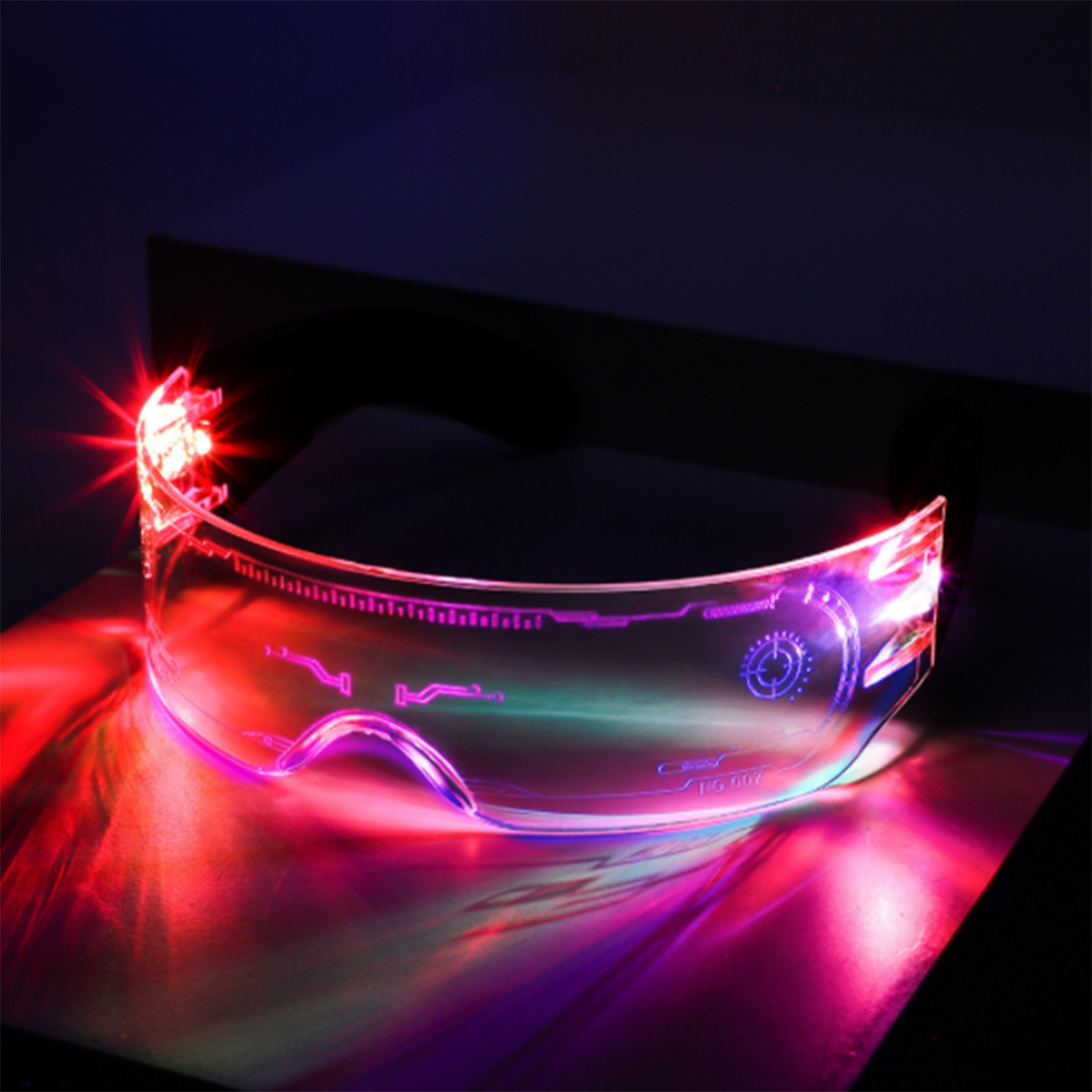 LED Glasses Cyberpunk Luminous Neon Glasses 7 Colors Rechargeable Party Glasses