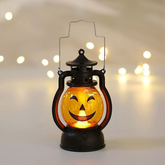 LED Haloween Pumpkin Ghost Lanter Candle Light Halloween Party Decoration for Home Holiday Bar Horror Props Oil Lamp Kids Toy