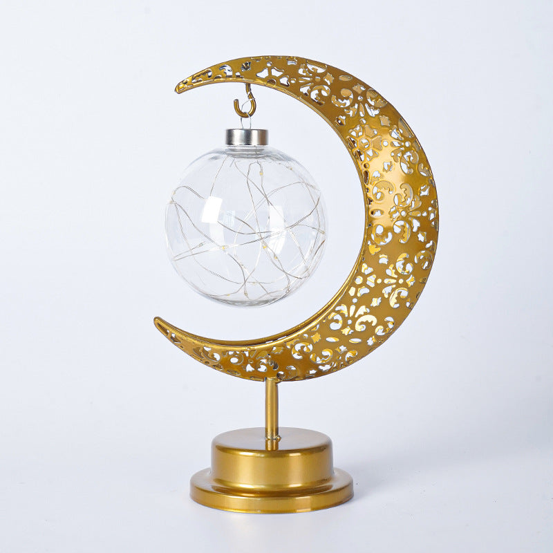 LED Iron Star Moon Ball Night Light