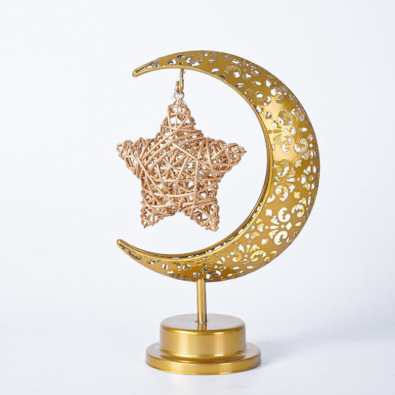 LED Iron Star Moon Ball Night Light