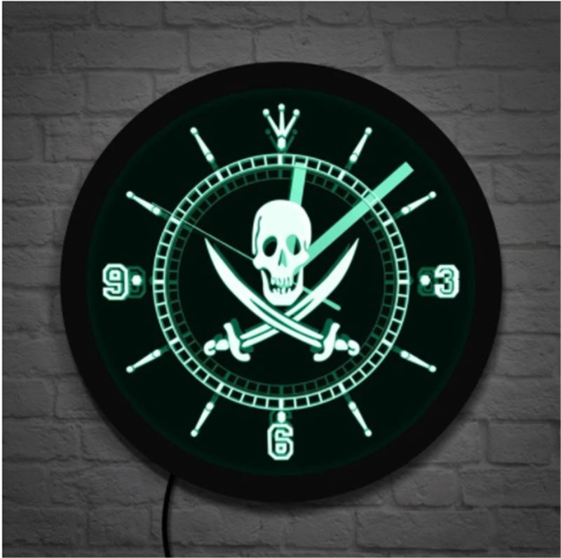 LED Luminous Wall Clock Black Wall Clock