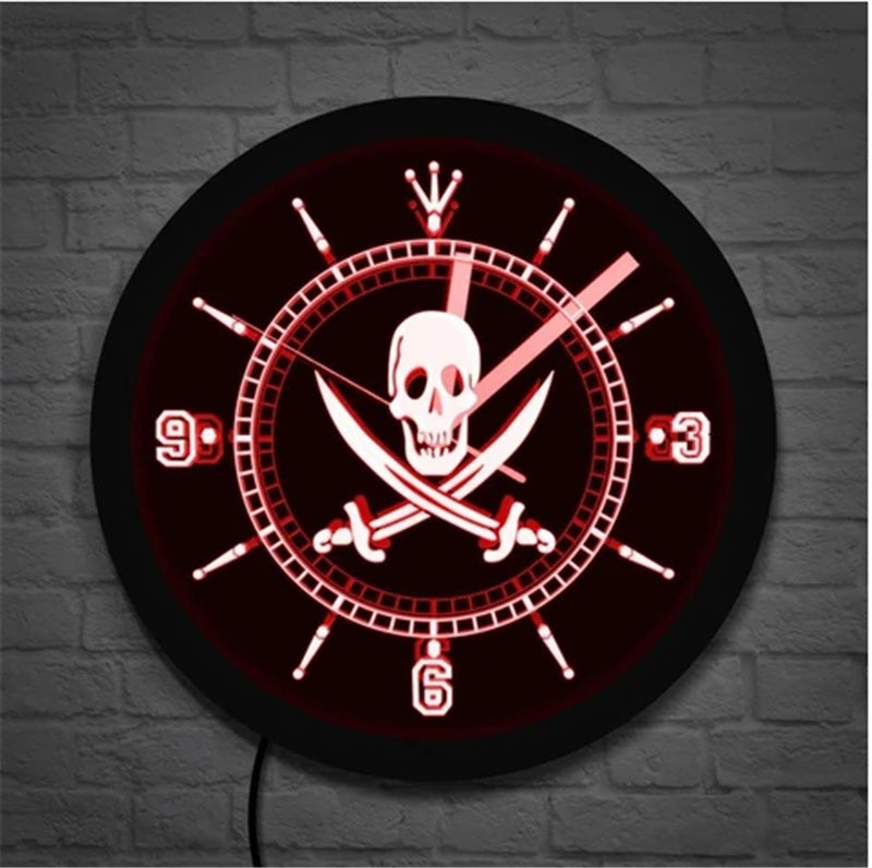 LED Luminous Wall Clock Black Wall Clock