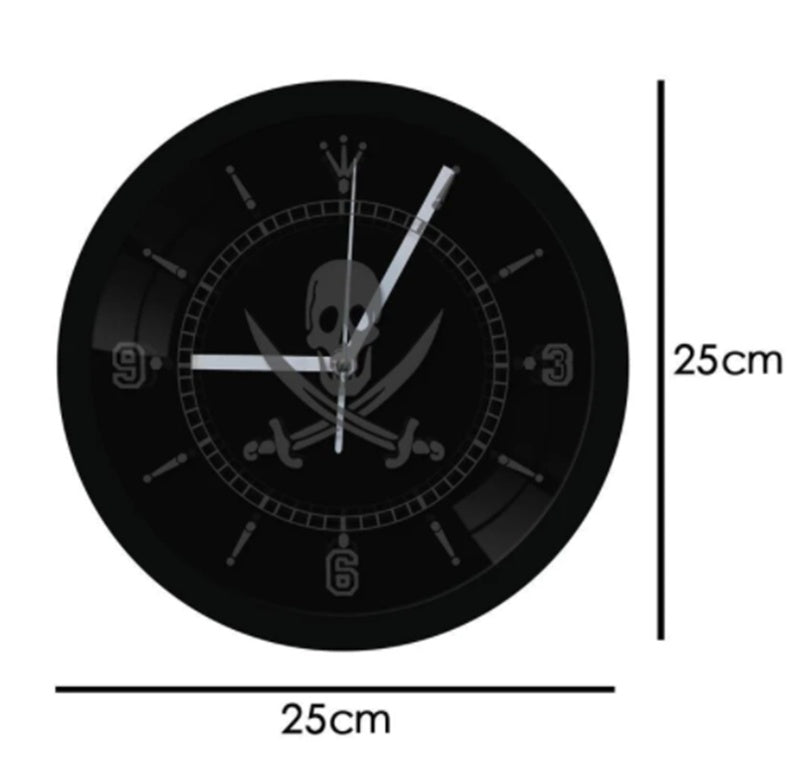 LED Luminous Wall Clock Black Wall Clock