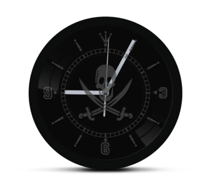 LED Luminous Wall Clock Black Wall Clock