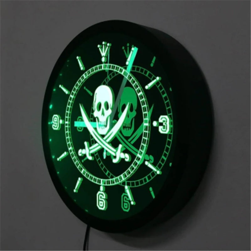 LED Luminous Wall Clock Black Wall Clock