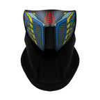 LED Warm Headgear ED Face Mask Party Masks Light Up Dance Halloween Cosplay Easter Rave Mask Luminous Costume Washable Foldable  Luminous Cool Party Mask Activated Light Up Mask Led Music Party Mask Led Music Mask for Festival Party