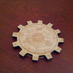 Legend of Zelda Gate of Time Baltic Birch Wood Laser Cut Coasters Set of Six - 