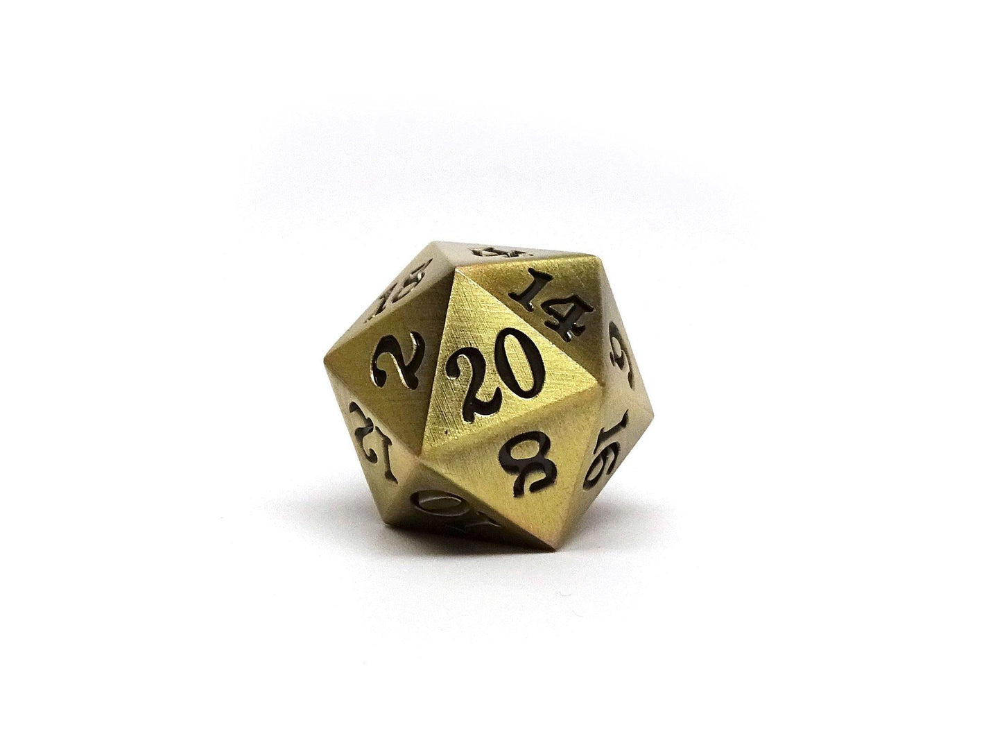 Legendary Bronze D20 Dice - Metal Single 20 Sided Dice