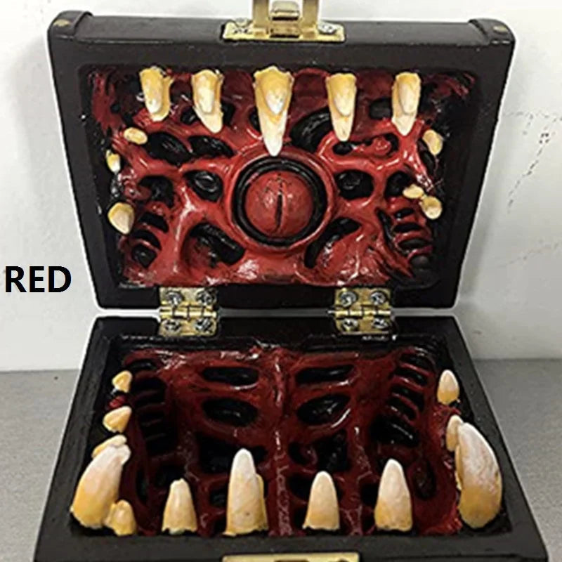 Legendary Mimic dice Chest Crimson Chaos Dungeons and Dragons RPG Roleplaying Tabletop Gaming Pathfinder Fit Polyhedral Dice D&D