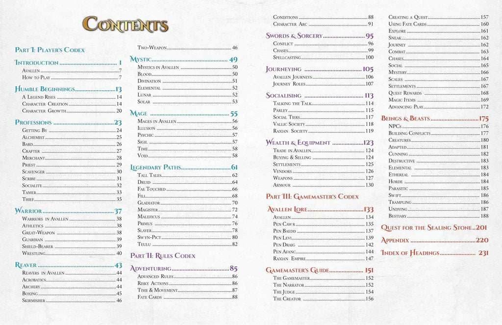 Legends of Avallen - Core Rulebook - 