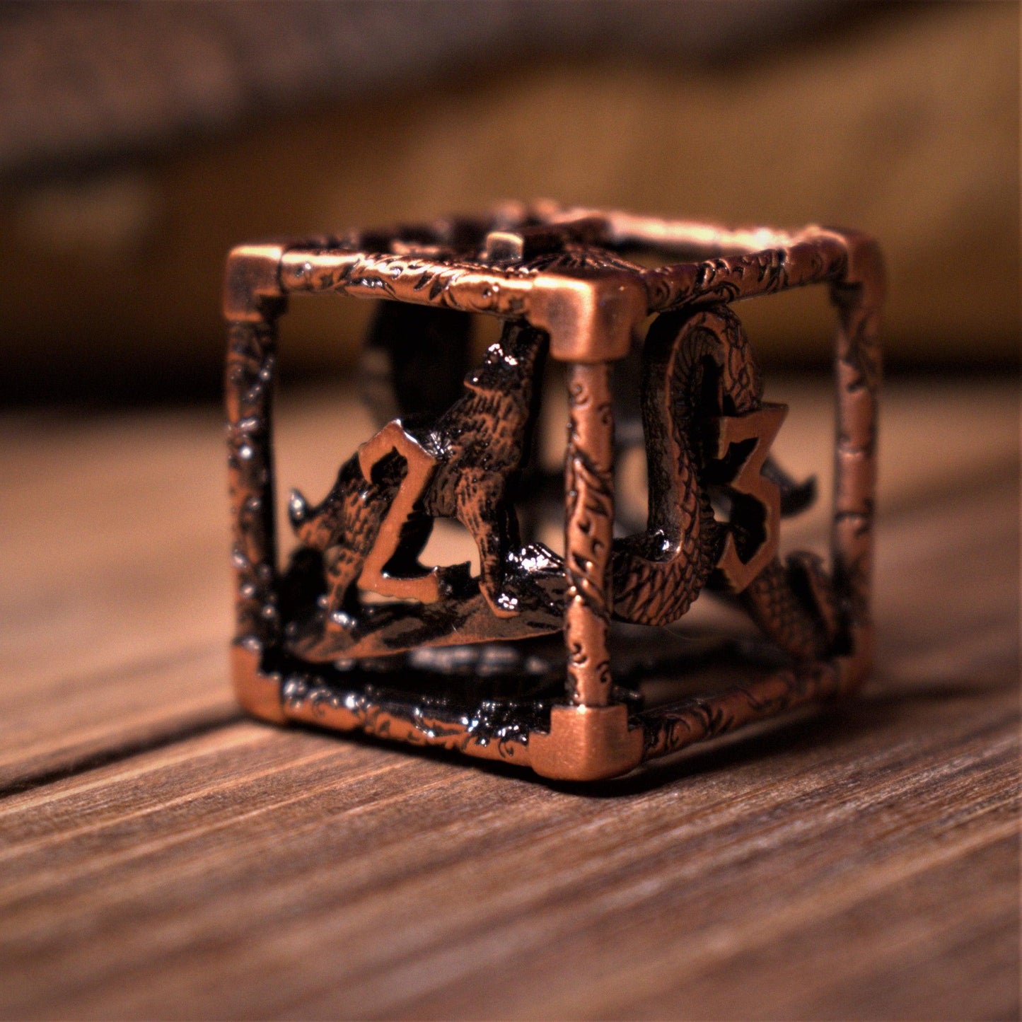 Legends of Valhalla - Bronze Hollow Metal Dice Set