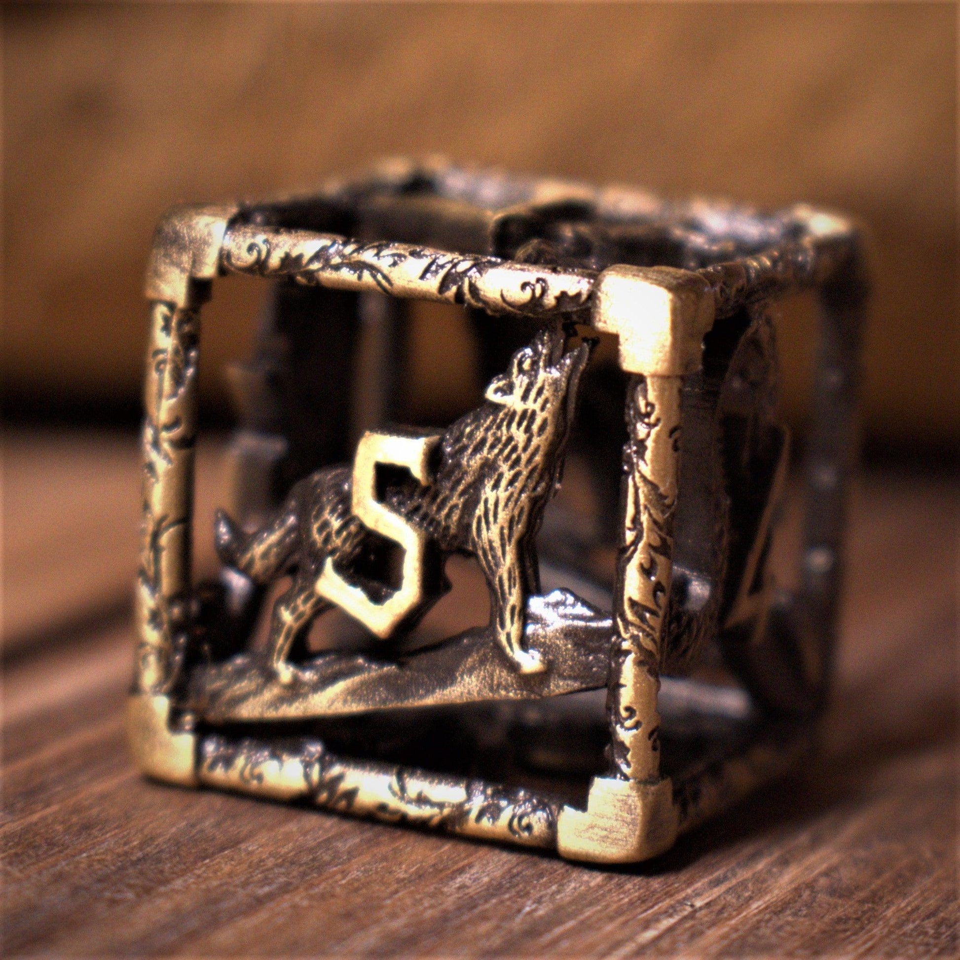 Legends of Valhalla - Gold Hollow Metal Dice Set