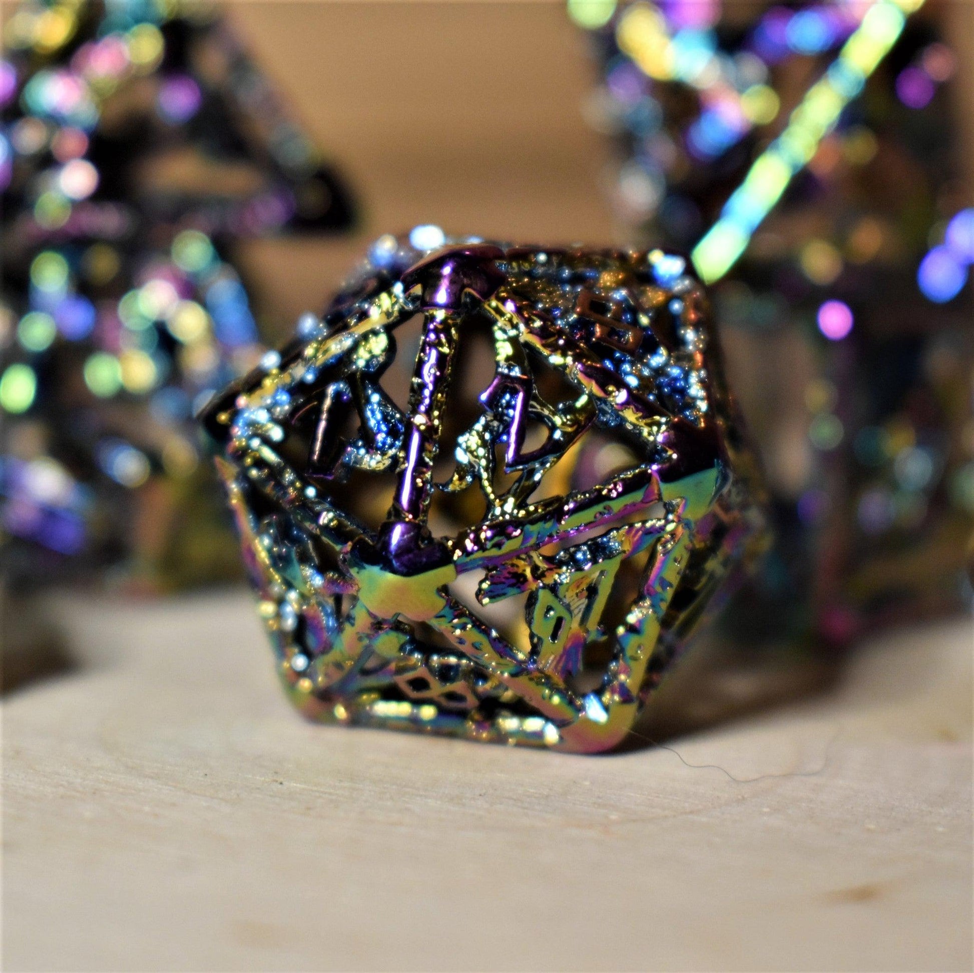 Legends of Valhalla - Iridescent Hollow Metal Dice Set